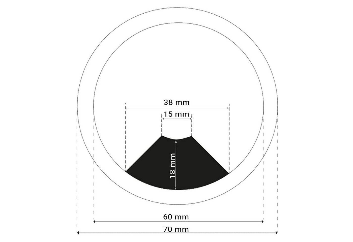 sossai® Kabelführung Schreibtisch Kabeldurchlass Ø60/Ø80mm in Braun (4-St) Bild 2