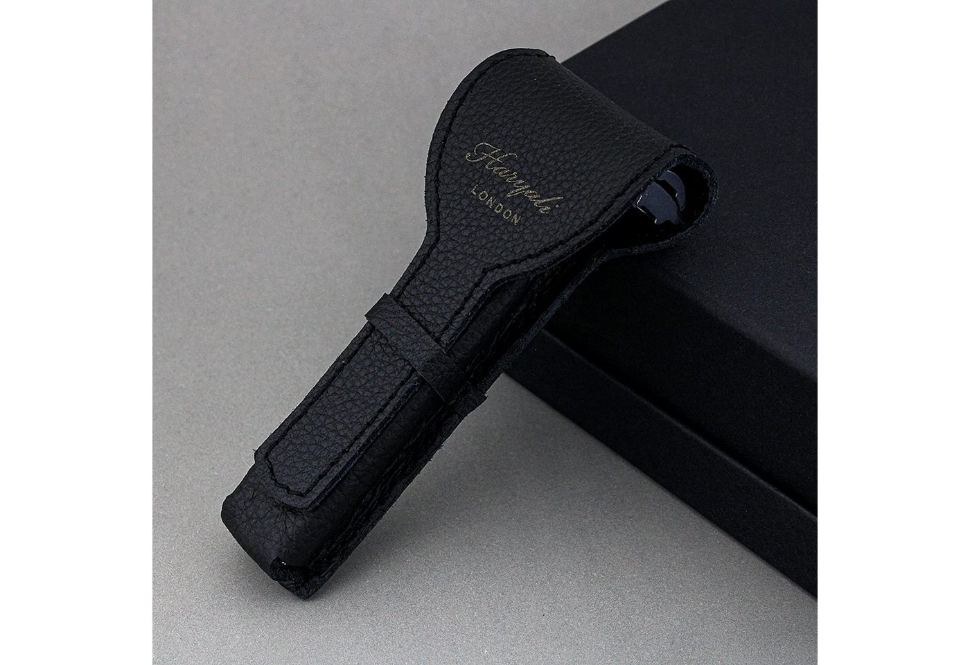 Haryali London Rasierer-Etui Haryali London Rasierer-Schutzhülle aus Leder Reisetasche für Rasierer 11 cm, für Rasierhobel