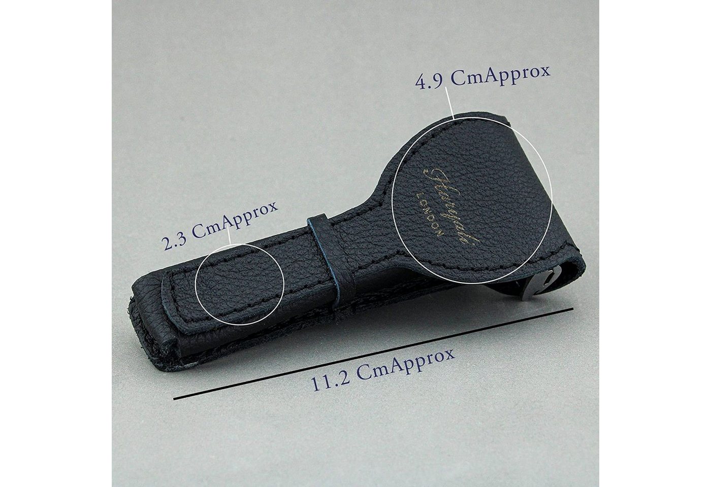 Haryali London Rasierer-Etui Haryali London Rasierer-Schutzhülle aus Leder Reisetasche für Rasierer 11 cm, für Rasierhobel Bild 4