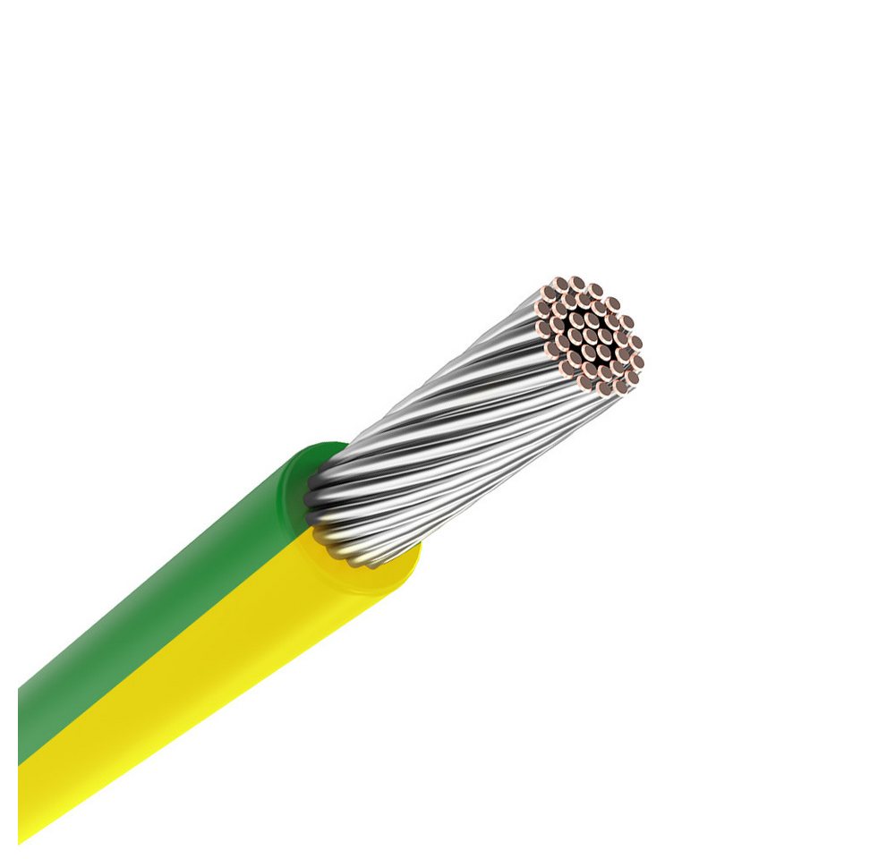 smartEC Erdungskabel H07V-K Aderleitung Kupfer Grün/Gelb 4mm2 Solarkabel, (1000 cm) Bild 4