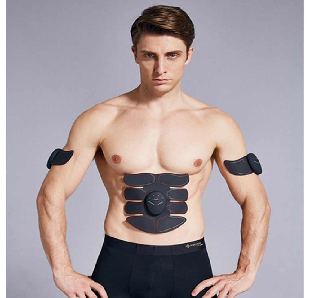 feinlux Bauchtrainer EMS-Bauchmuskeltrainer EMS-Po-Trainer (Set, 4-St., EMS-Arm-Trainer, ABS Trainingsgerät), 8 Modi, 19 Geschwindigkeitsstufen