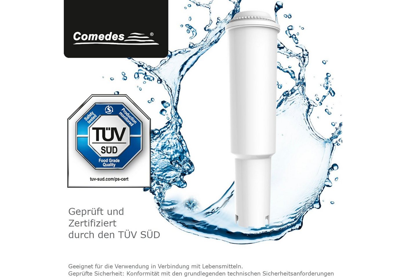 Comedes Wasserfilter Comedes 12er Set ähnlich wie Jura Claris White, Zubehör für ähnlich wie Jura Claris White 68739, Jura Claris White 60209, Jura Claris White 62911, passend für Jura Impressa Serien E, J, S, X, X, Z Bild 2