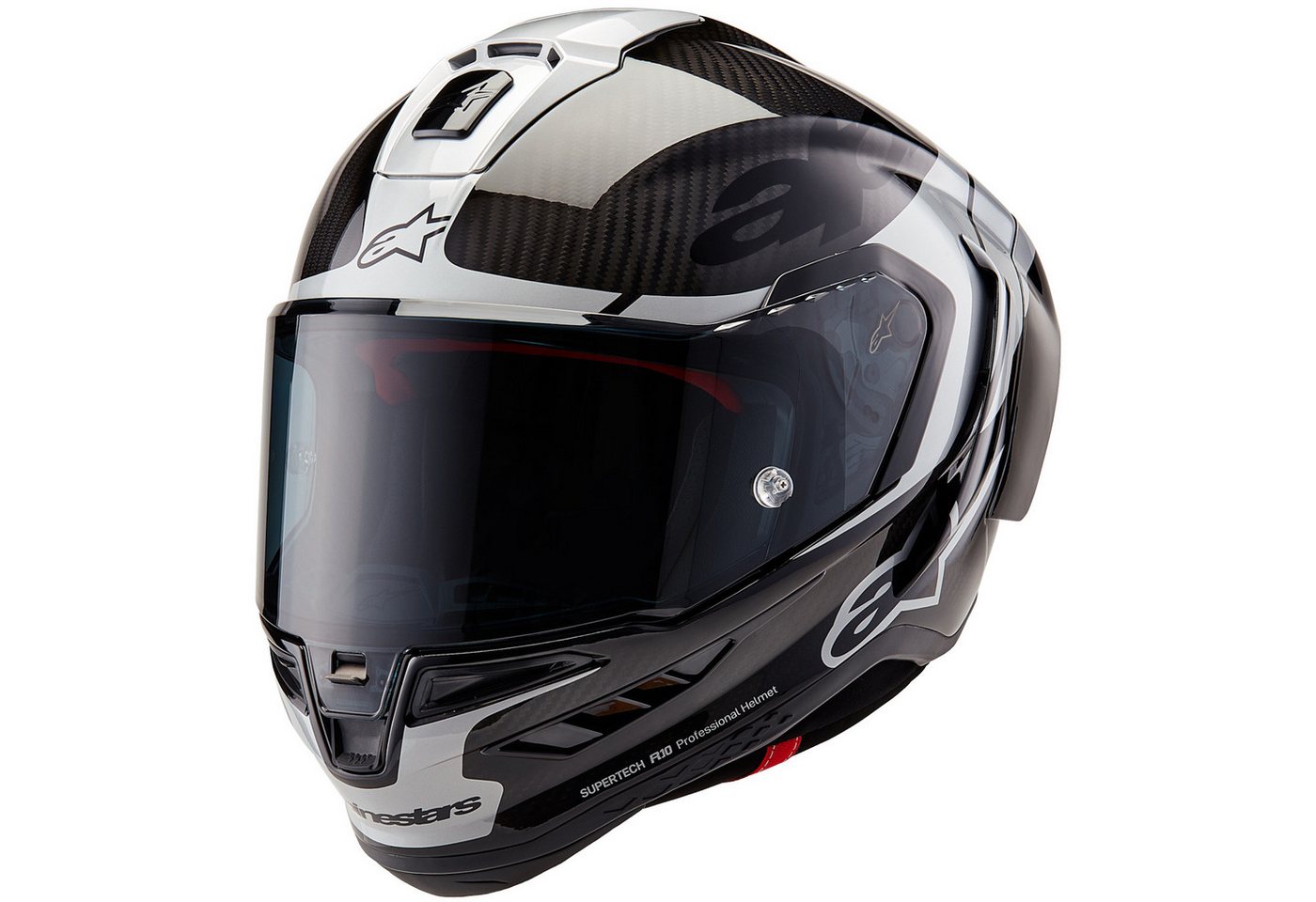 Alpinestars Motorradhelm Alpinestars Supertech R10 Element Integralhelm Schwarz/Carbon/Silber (1er Set), integralhelm motorrad Bild 2