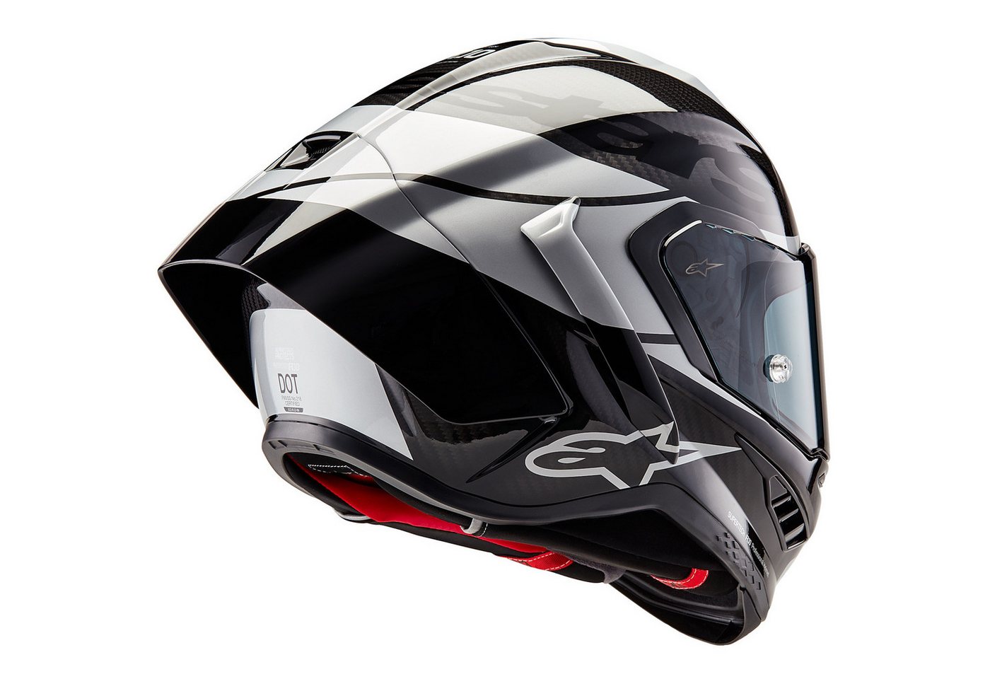 Alpinestars Motorradhelm Alpinestars Supertech R10 Element Integralhelm Schwarz/Carbon/Silber (1er Set), integralhelm motorrad Bild 3