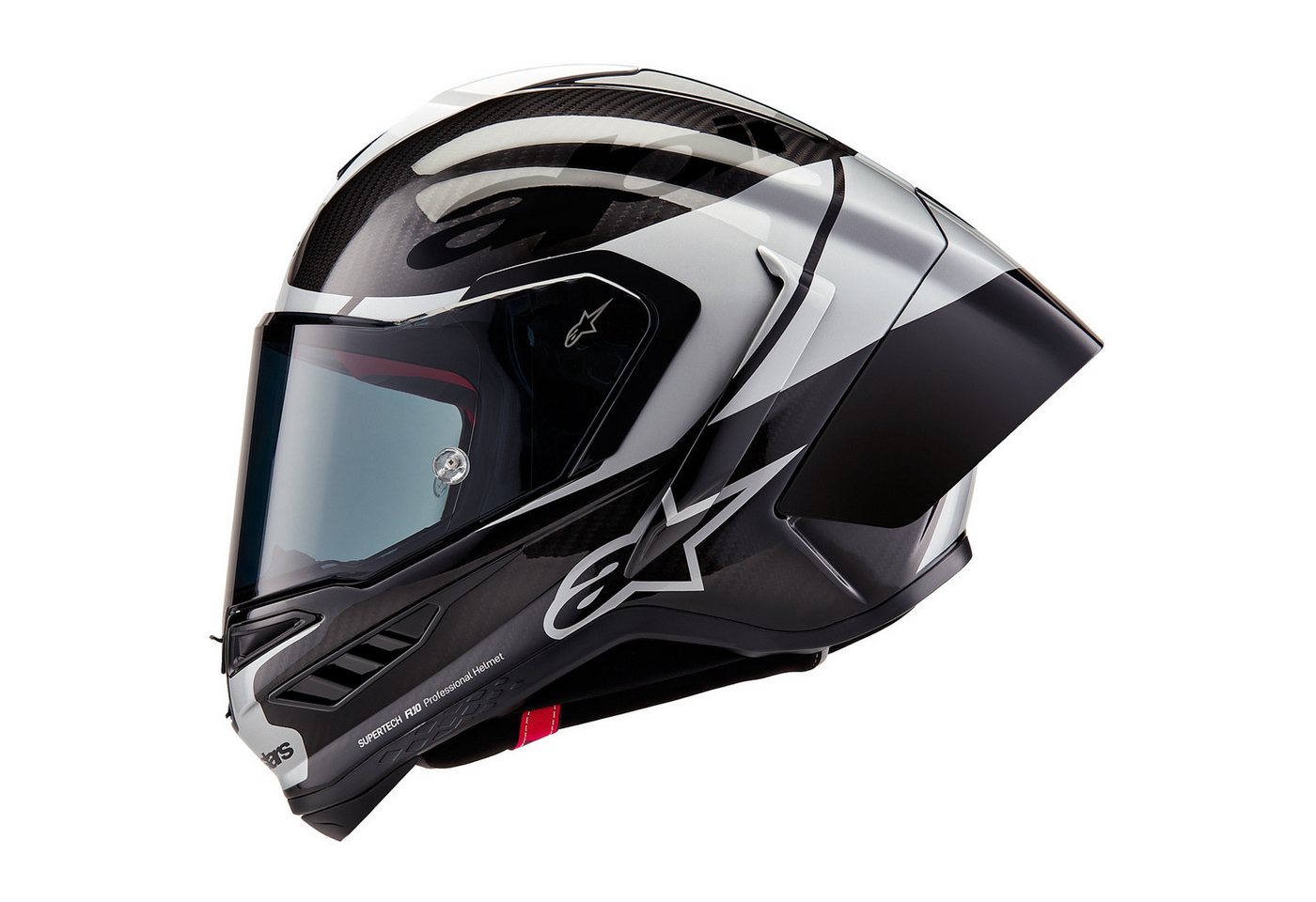 Alpinestars Motorradhelm Alpinestars Supertech R10 Element Integralhelm Schwarz/Carbon/Silber (1er Set), integralhelm motorrad Bild 4