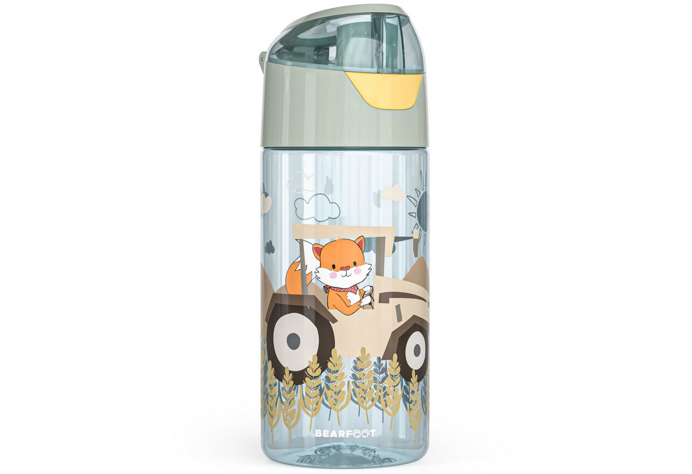 BEARFOOT Trinkflasche Trinkflasche Kinder, leichte Wasserflasche - Traktor sage