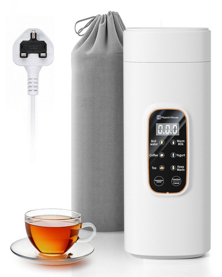 Maestri House Reise-Wasserkocher Intelligenter Wasserkocher mit 6 Temperaturstufen, 0.55 l, 400 W, 550 ml Schnellkochfunktion, kleiner Wasserkocher aus Edelstahl 304 Bild 3