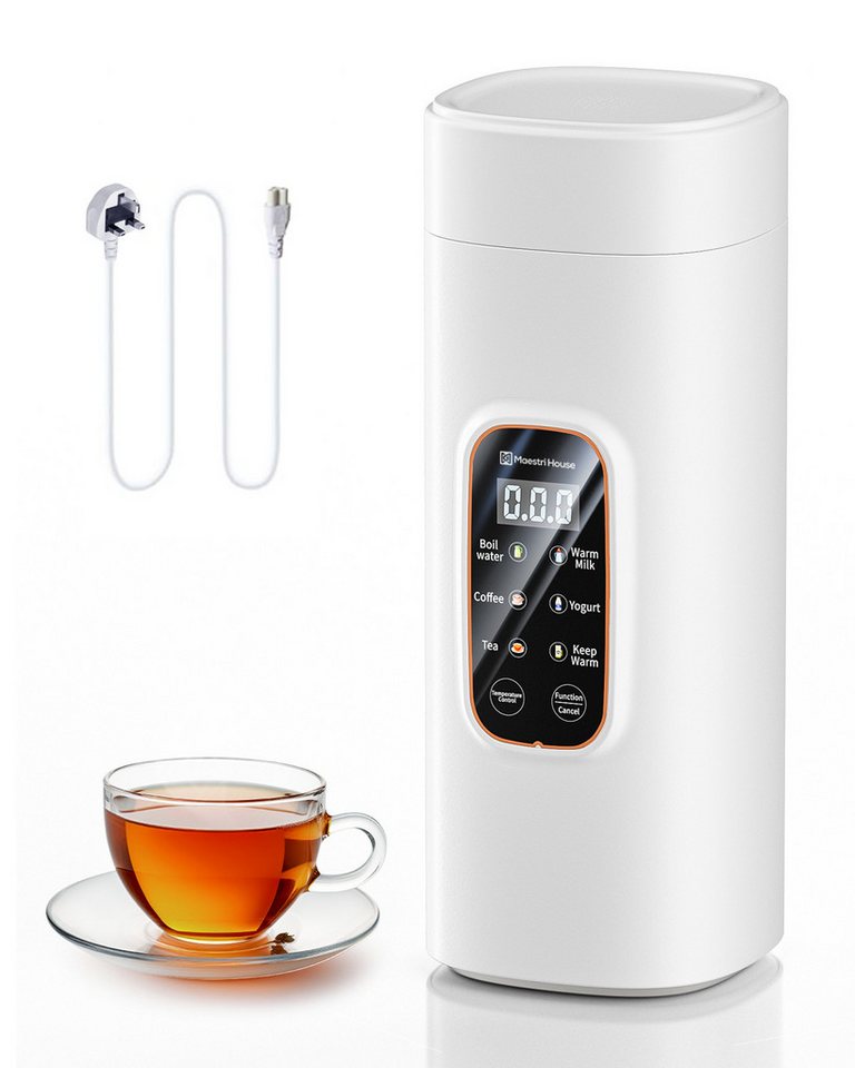 Maestri House Reise-Wasserkocher Intelligenter Wasserkocher mit 6 Temperaturstufen, 0.55 l, 400 W, 550 ml Schnellkochfunktion, kleiner Wasserkocher aus Edelstahl 304 Bild 4