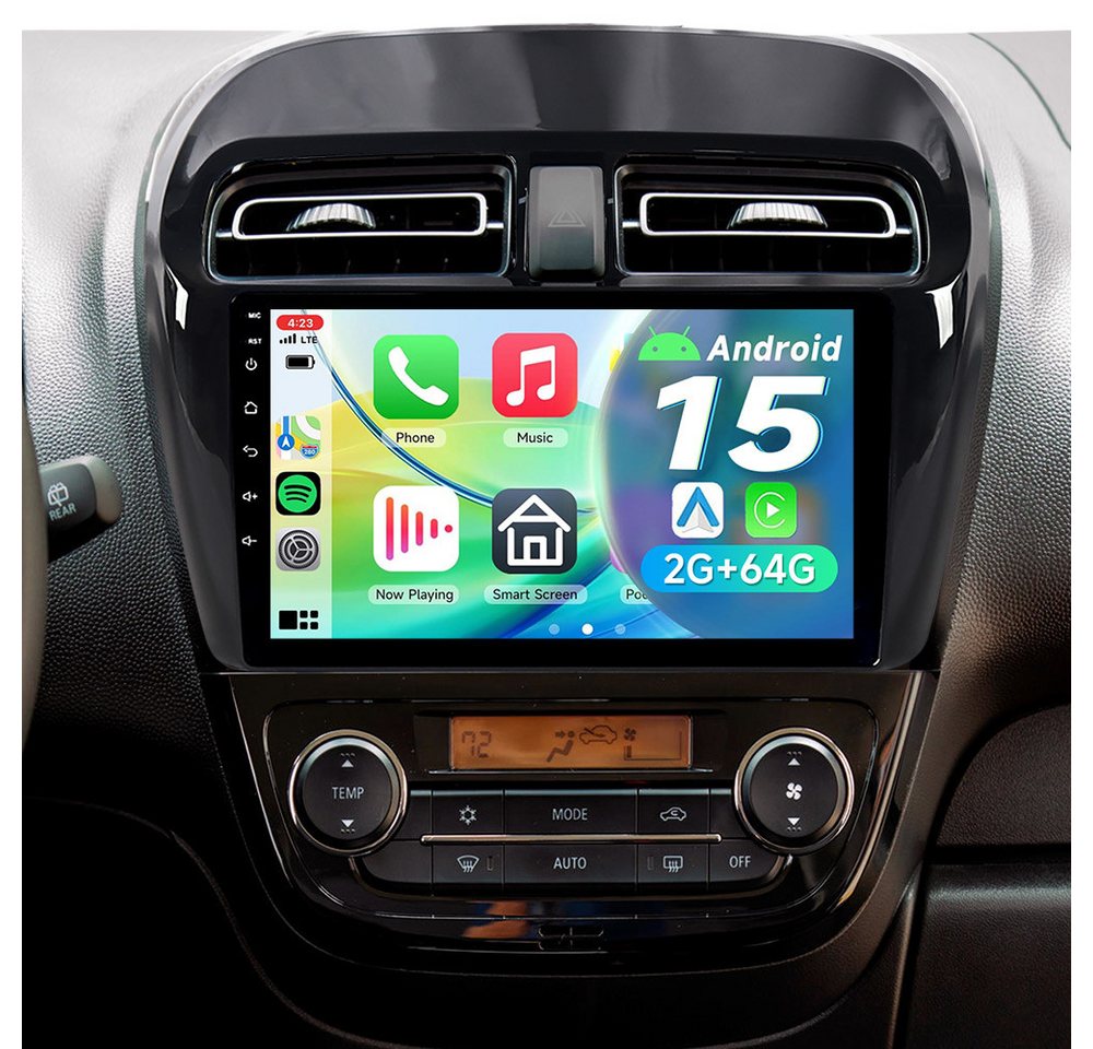 A-Sure 8-Core Für Mitsubishi Mirage Space Star DAB+ CarPlay GPS Android 15 Autoradio (Digitalradio (DAB), Carplay Android Auto Bluetooth EQ USB GPS Navi WIFI Touchscreen) Bild 5