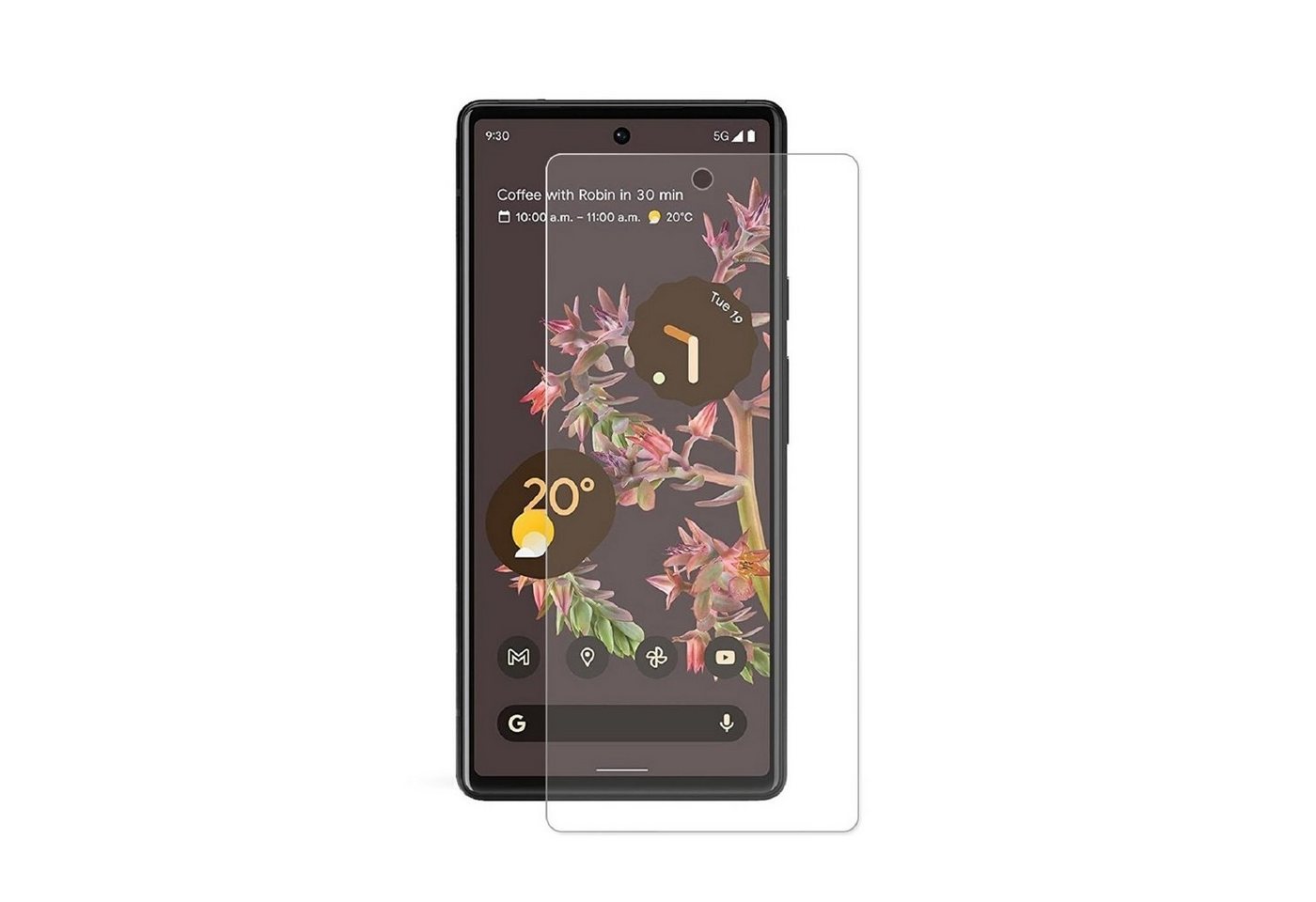 Protectorking Schutzfolie 1x 9H Panzerglas für Google Pixel 6 Displayschutz Panzerfolie Hartglas, (1-Stück), Displayschutzglas, Schutzglas Echtglas Tempered 9H Härte HD-KLAR Bild 4