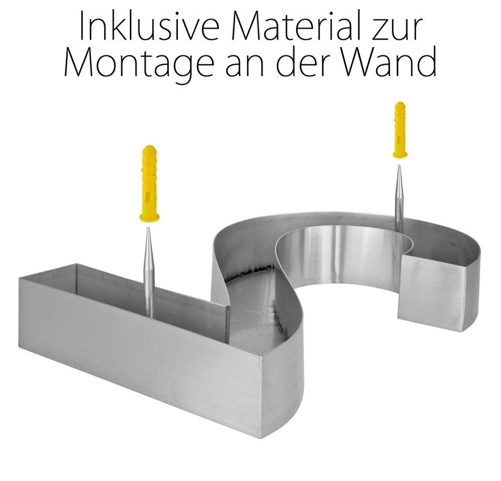 V2Aox Hausnummer Edelstahl Hausnummer 20 cm Hausnummernschild Hausnummer 3 Schild 3D Bild 2