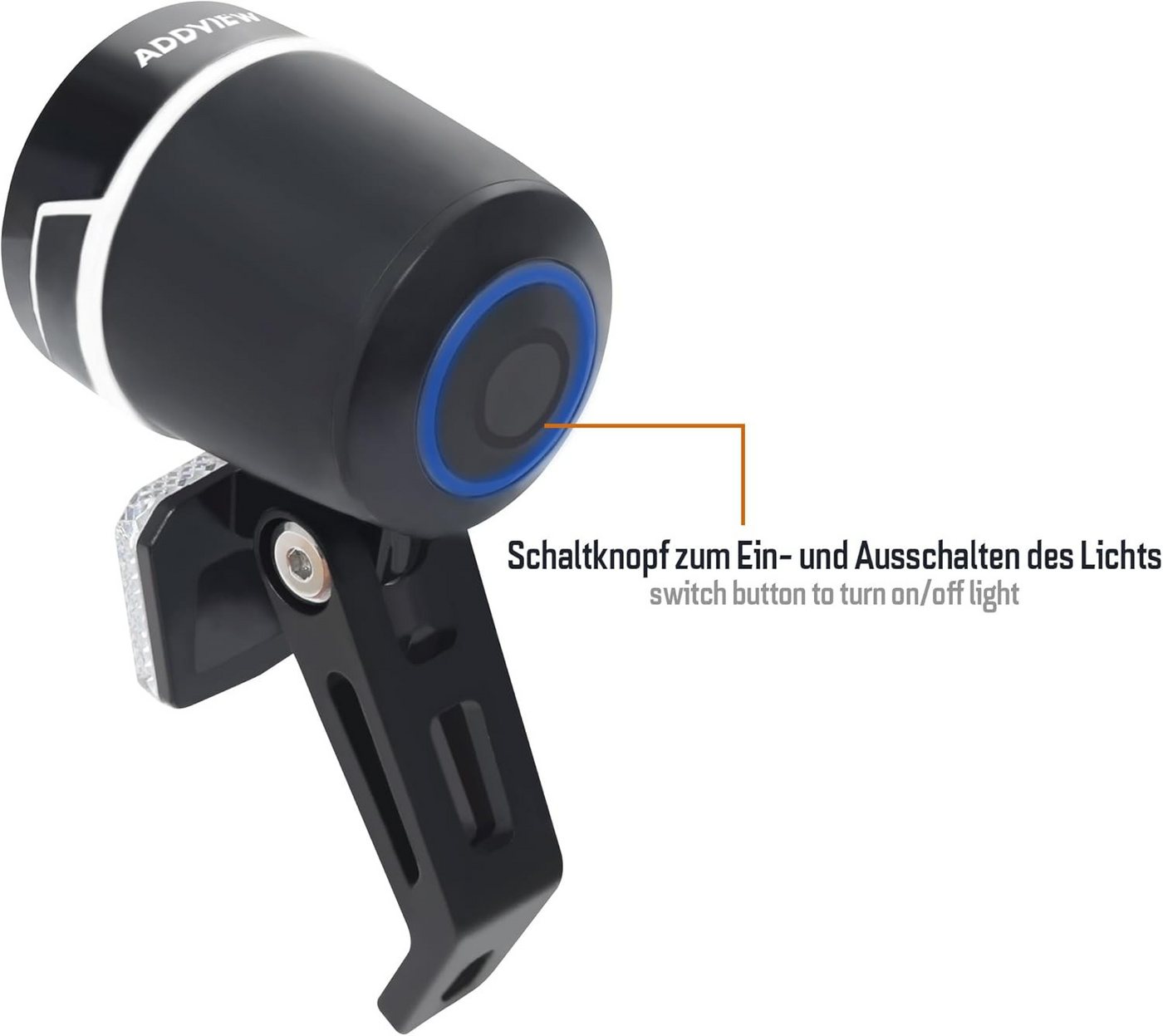ADDVIEW Fahrradbeleuchtung Fahrrad Scheinwerfer 80 Lux Frontscheinwerfer für Nabendynamo