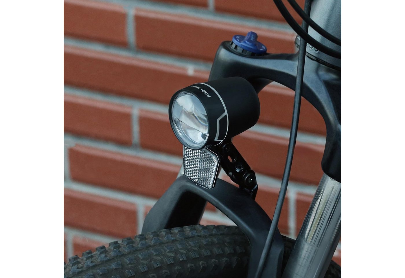ADDVIEW Fahrradbeleuchtung Fahrrad Scheinwerfer 80 Lux Frontscheinwerfer für Nabendynamo Bild 3