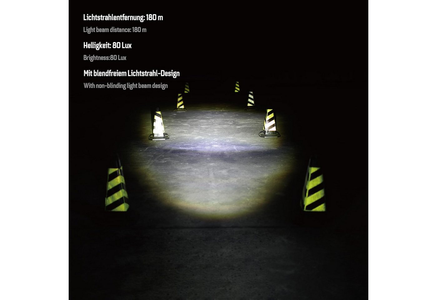 ADDVIEW Fahrradbeleuchtung Fahrrad Scheinwerfer 80 Lux Frontscheinwerfer für Nabendynamo Bild 4