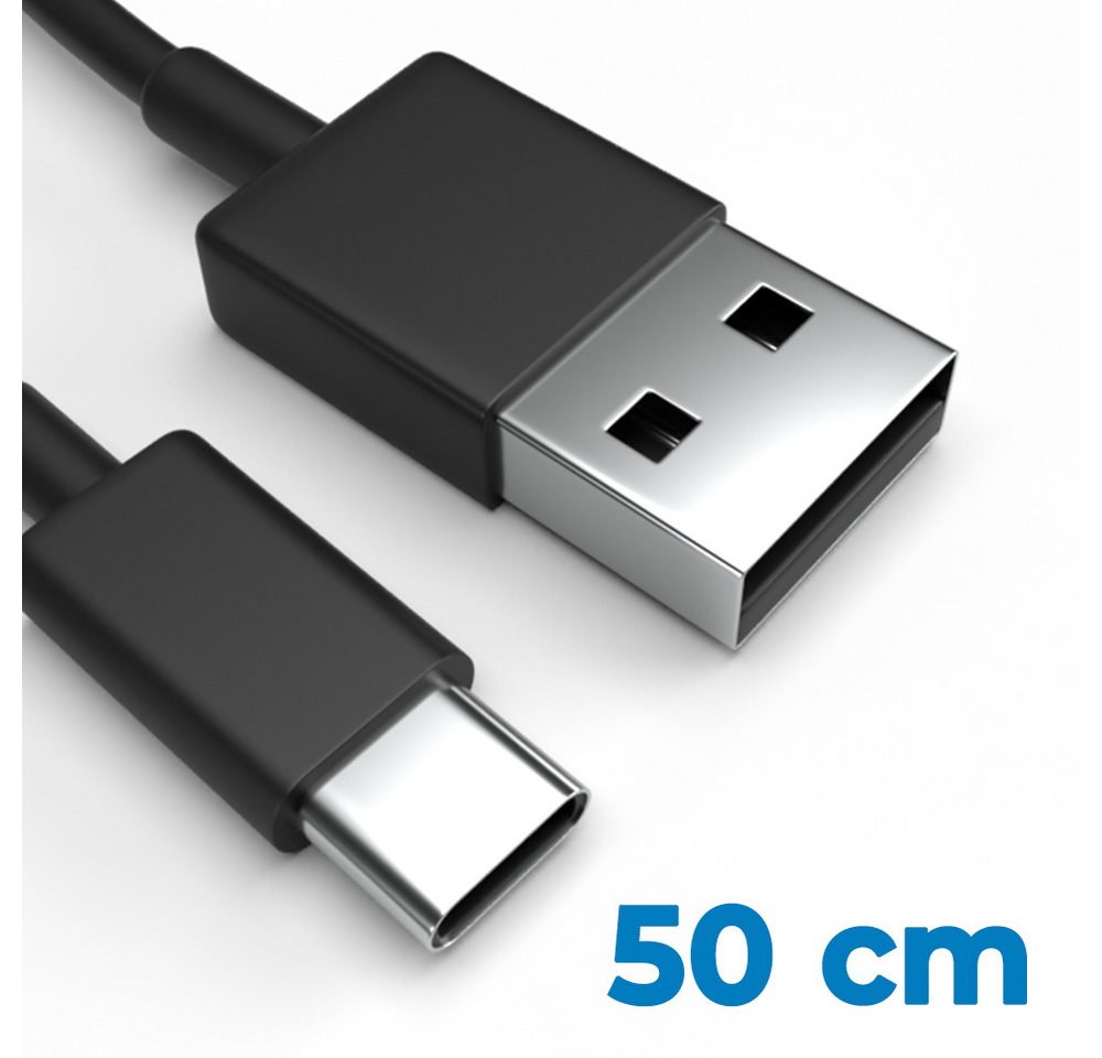 Justcom Oppo A16 USB-Kabel, USB-C, USB-A (50 cm), Schnellladekabel, Datenkabel, Handy, Tablet Bild 2
