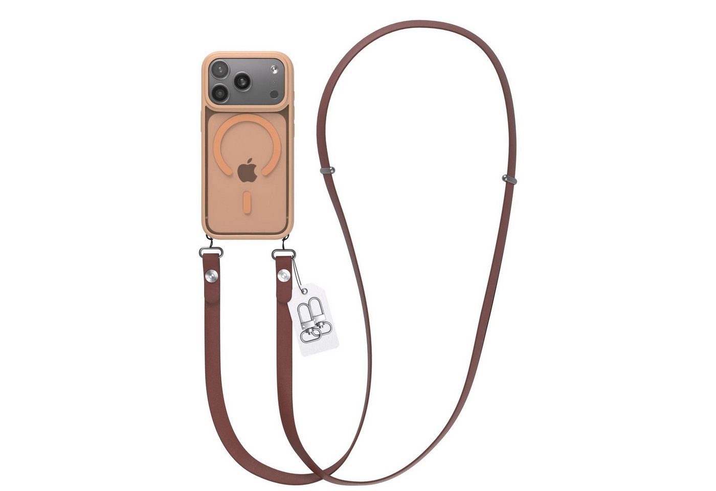 EAZY CASE Handykette Outdoor Case MagSafe Handyband für Apple iPhone 17 Pro 6,3 Zoll, Crossbody Handyhülle mit MagSafe und magnetisch verstellbarem Band Bild 5