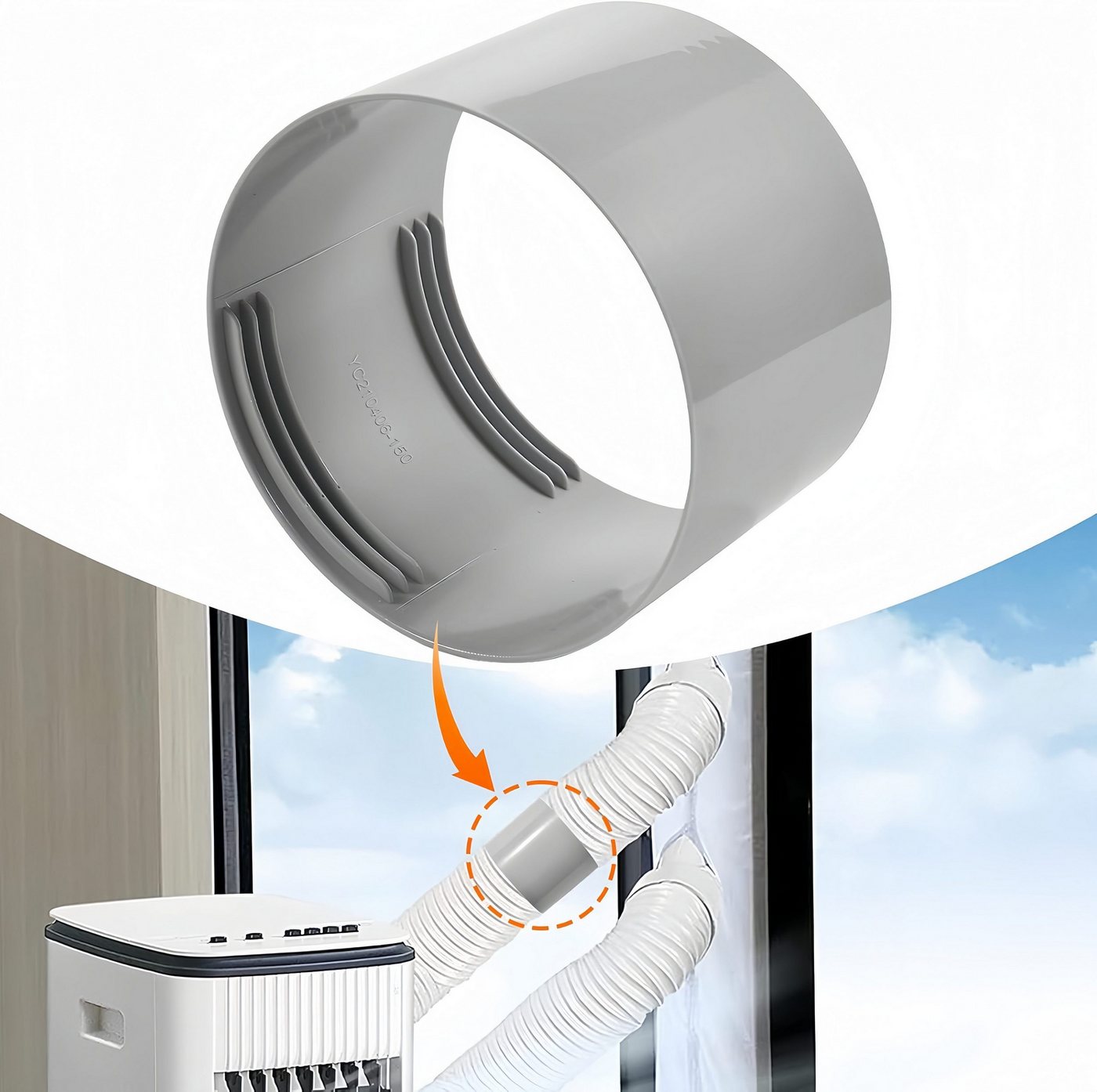 Diwzbyn Abluft-Set Klimaschlauch Adapter für mobile Klimaanlagen Fenster Bild 5
