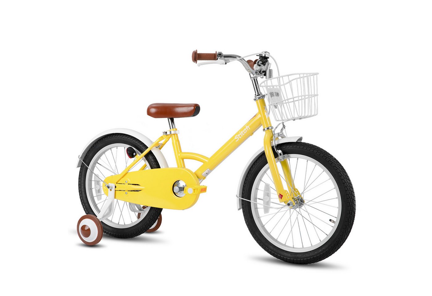 JOYSTAR Kinderfahrrad 12 16 18 Zoll Fahrrad für Kinder 3-6 Jahre alt Jungen und Mädchen, Ausgestattet mit Doppelhandbremsen, Stützrädern, Schutzblechen, Korb