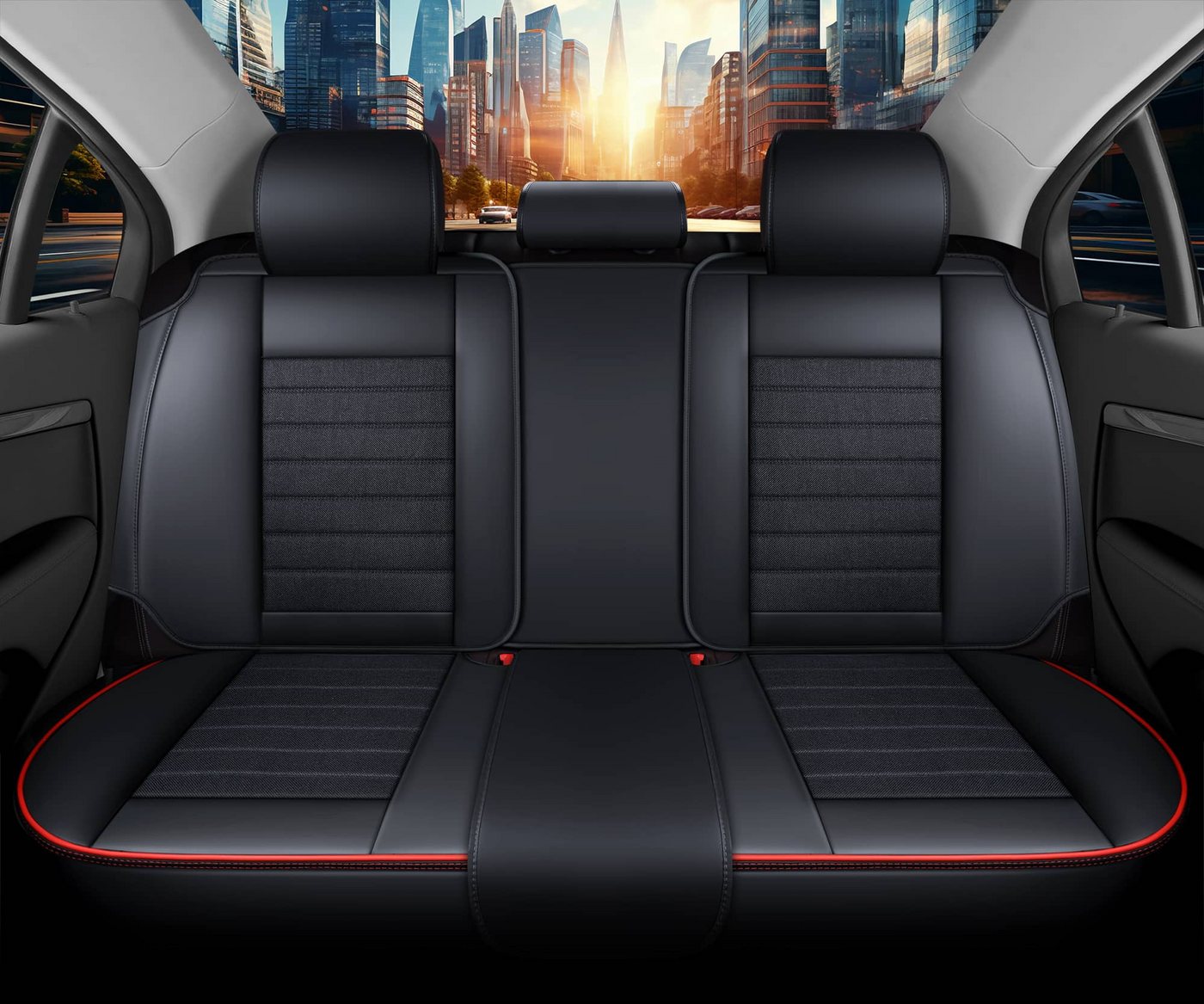 BREMER SITZBEZÜGE Autositzbezug für Ford Kuga Bj ab 2020 (FNL1), Set, 2-tlg., Komplettset Vorne und Hinten, in Schwarz Bild 5