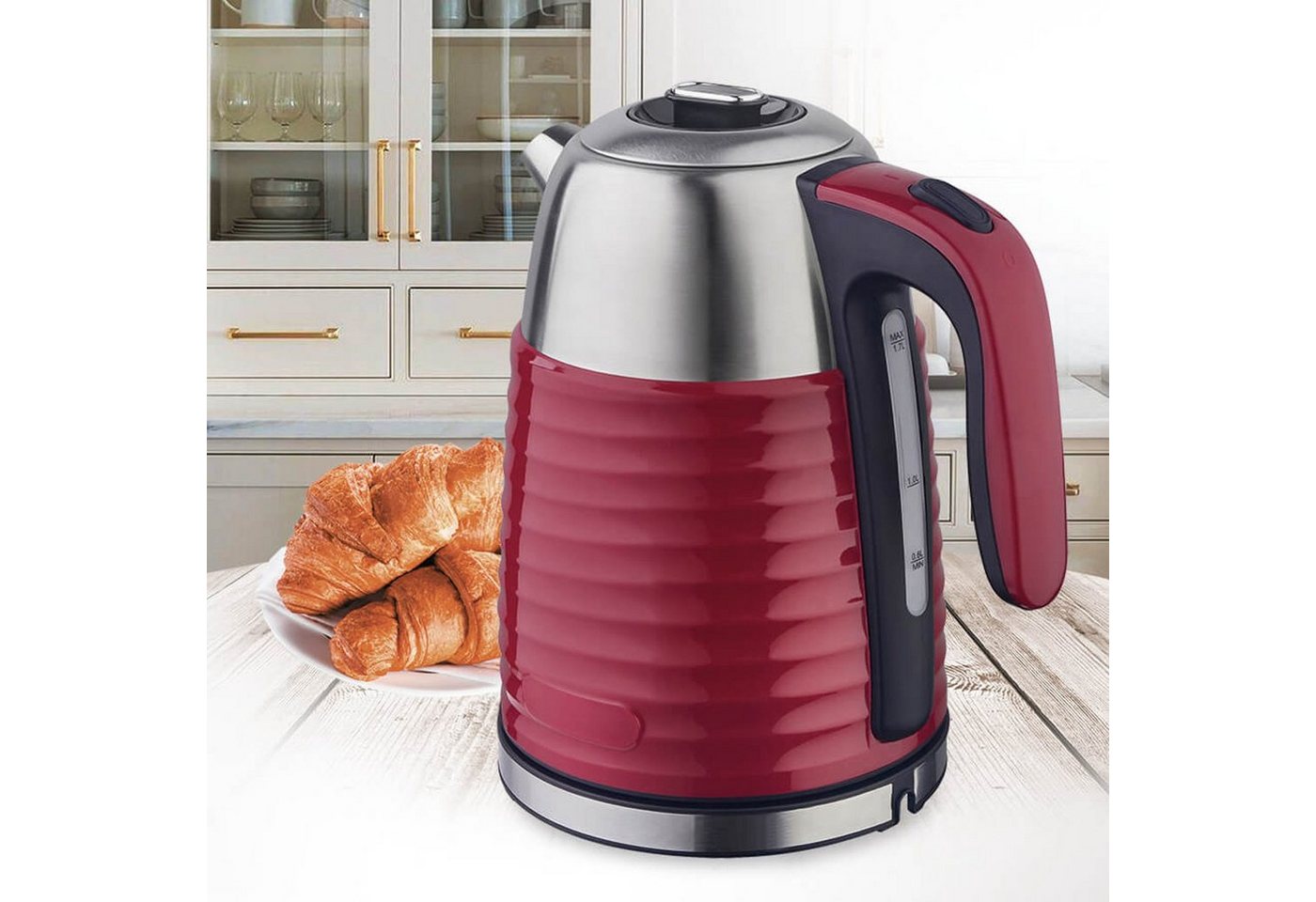 Maestro Wasserkocher MR-051, Elektrischer Wasserkocher 1.7L Abschaltautomatik 360°