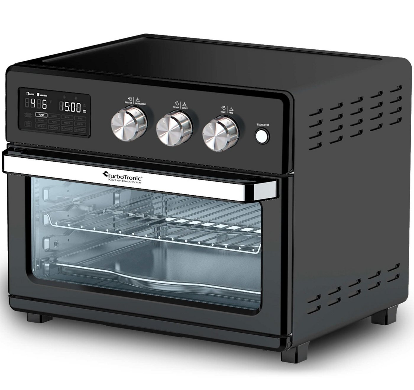 TurboTronic by Z-Line Minibackofen 1700 W 32 l Mini Backofen mit Airfryer Umluft Drehspieß Pizzaofen, Tischbackofen, kleiner Backofen, Heißluftfritteuse, Toaster, Dörrer Bild 2