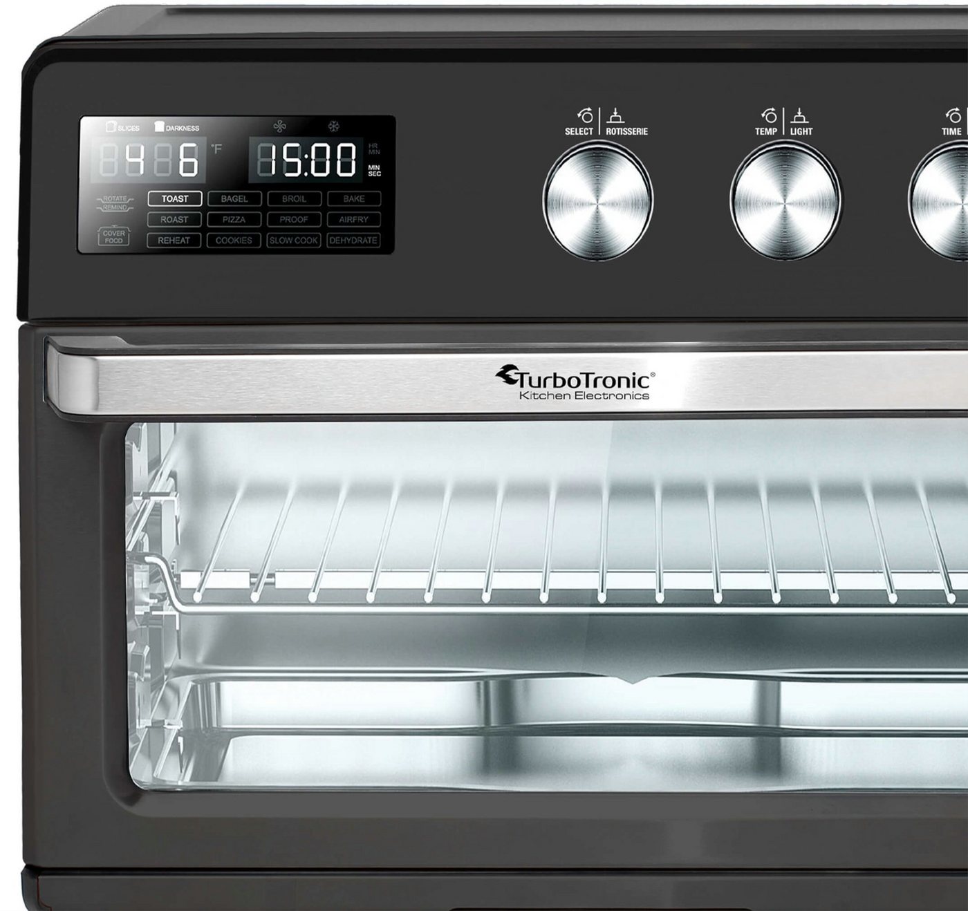 TurboTronic by Z-Line Minibackofen 1700 W 32 l Mini Backofen mit Airfryer Umluft Drehspieß Pizzaofen, Tischbackofen, kleiner Backofen, Heißluftfritteuse, Toaster, Dörrer Bild 3