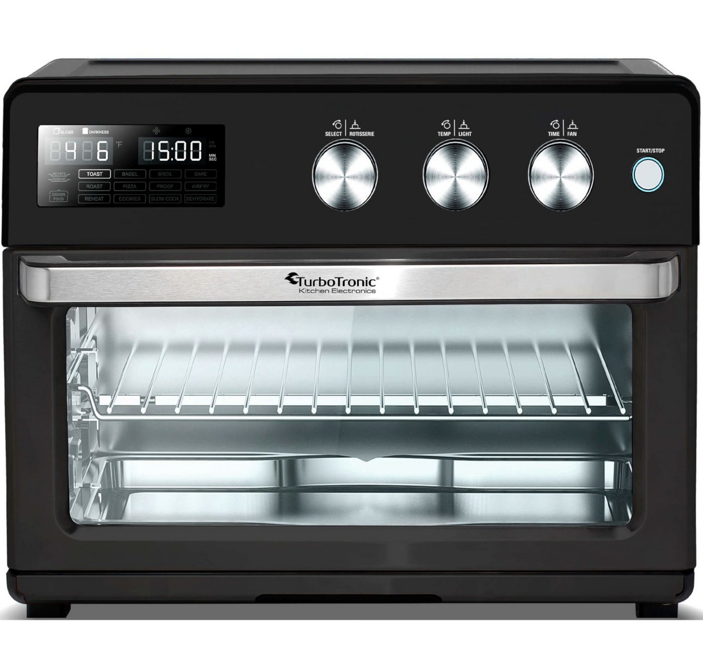 TurboTronic by Z-Line Minibackofen 1700 W 32 l Mini Backofen mit Airfryer Umluft Drehspieß Pizzaofen, Tischbackofen, kleiner Backofen, Heißluftfritteuse, Toaster, Dörrer Bild 4