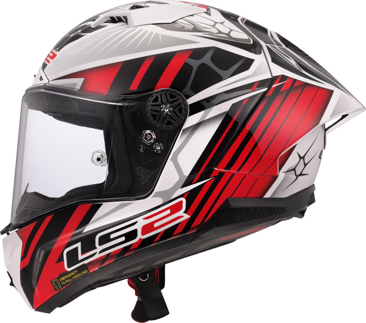 LS2 Motorradhelm FF805 Thunder GP Perolari Replica Carbon Helm, Notfallsystem-polsterung (eqrs)