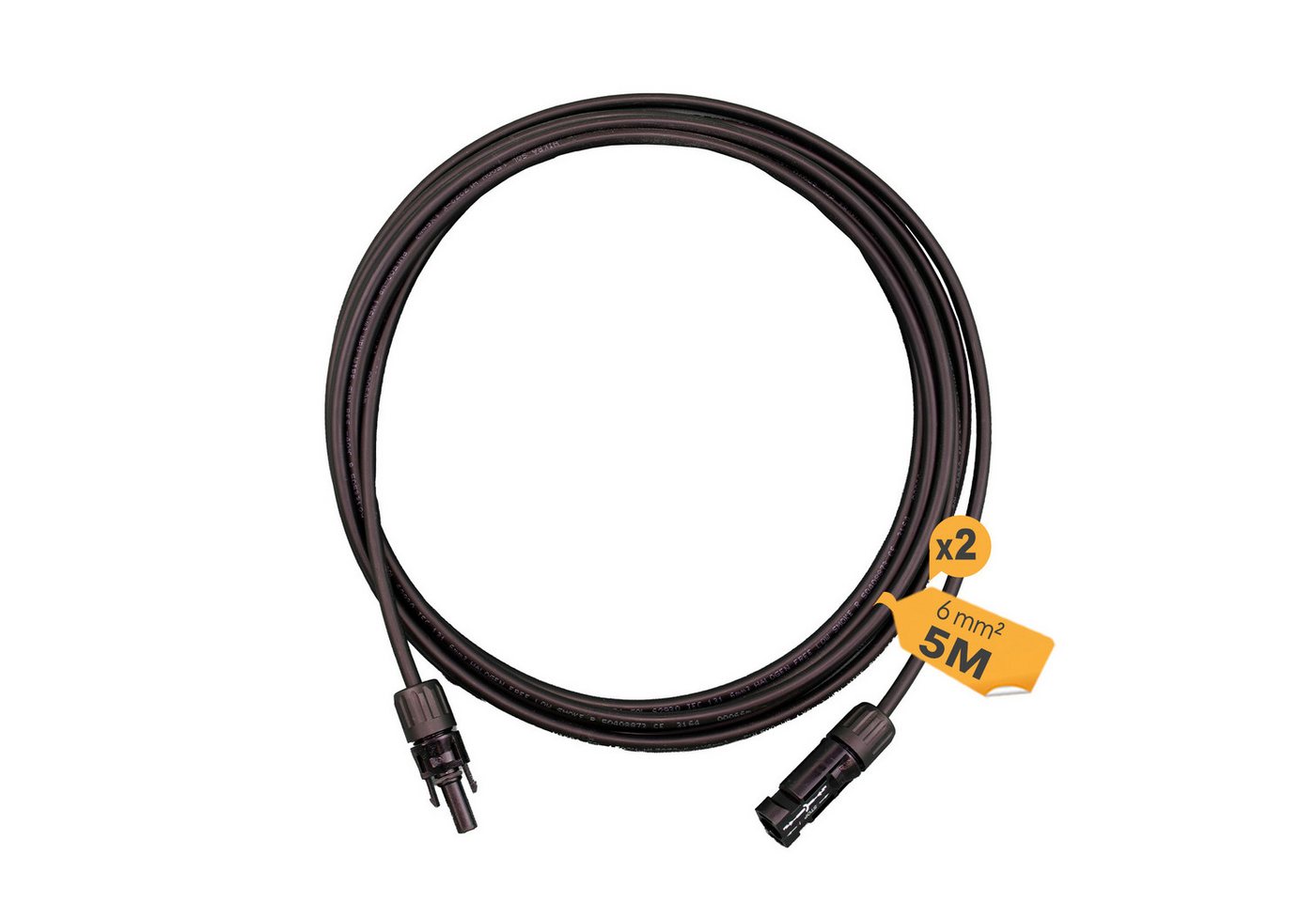 enjoy solar HISkon® 4mm²/6mm² Verlängerungskabel MC4 auf MC4 Stecker 1m-10m Verlängerungskabel, MC4-Stecker, (500 cm), 1 MC4 männlich + 1x MC4 weiblich je Ader, Plug-and-Play-Design Bild 4