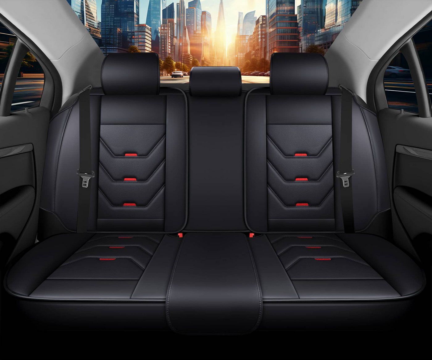 BREMER SITZBEZÜGE Autositzbezug für VW T-Roc Bj ab 2017 (FL1), Set, 2-tlg., Komplettset Vorne und Hinten, in Schwarz Bild 2