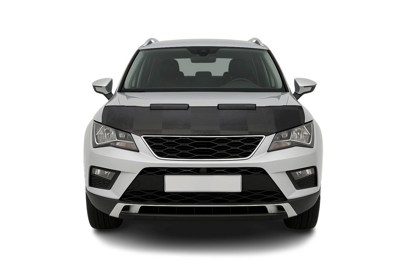 OMAC Frontstoßstange Haubenbra Bonnet Bra für Seat Ateca 2016-2025 Kariert Halb, 1-St., Haltbar Bild 4