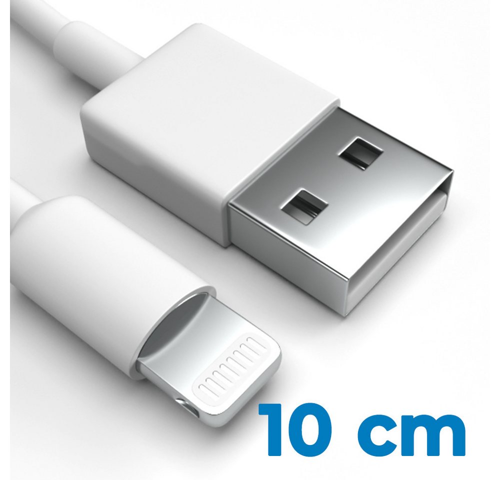 Justcom Apple iPhone 13 USB-Kabel, Lightning, USB-A (10 cm), Schnellladekabel, Datenkabel, Handy, Tablet Bild 4