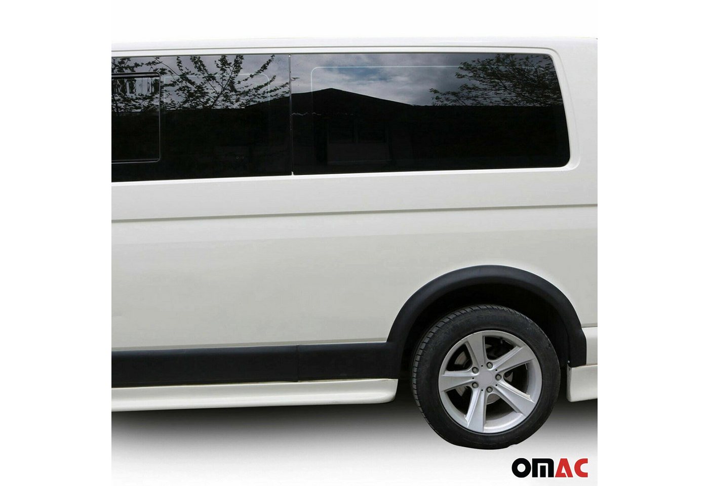 OMAC Frontstoßstange Radlaufschutz für VW T5 2003-2015 1 L1 Kurzer ABS Schwarz 11tlg, 11-St., Einfache Installation Bild 2