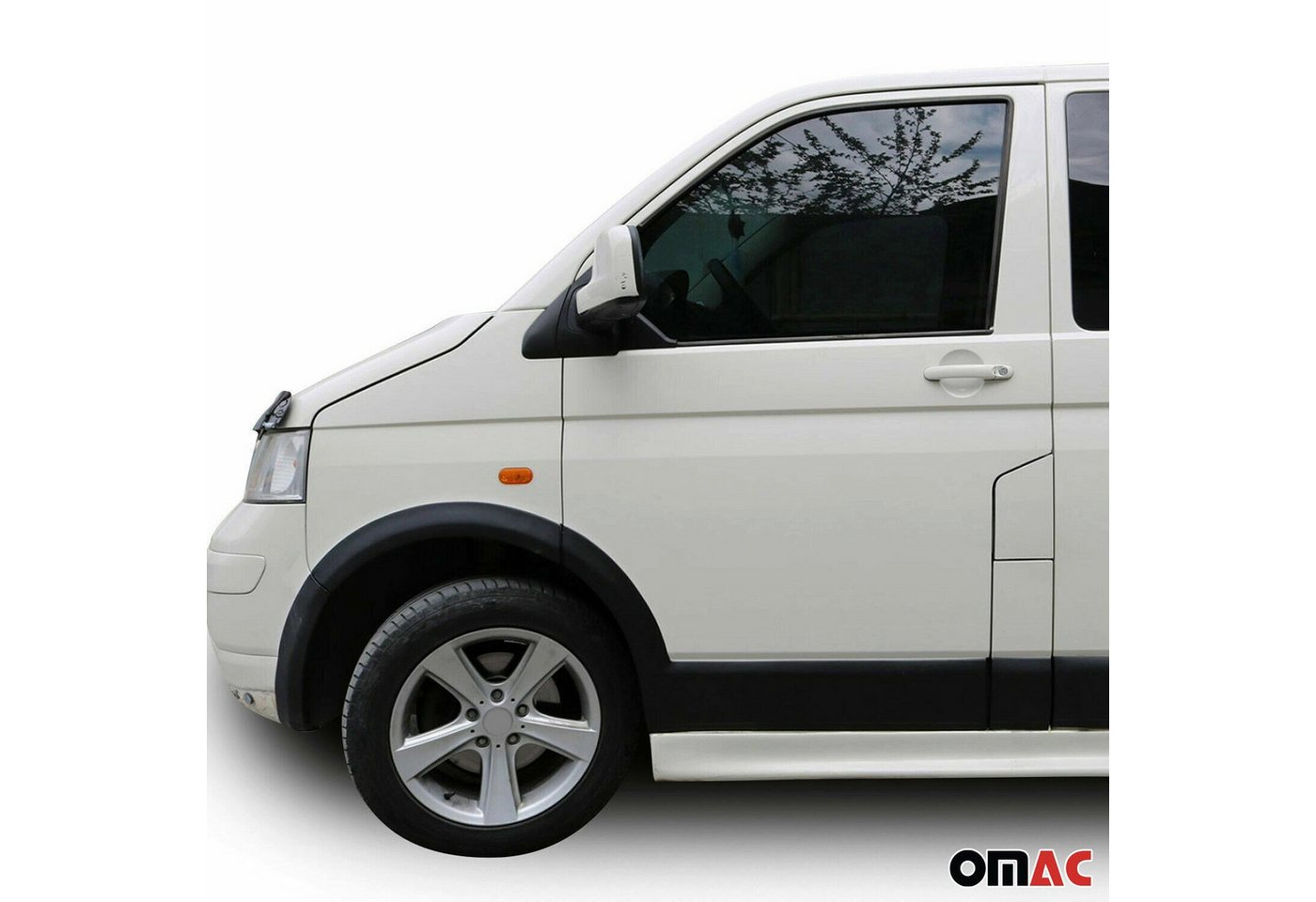 OMAC Frontstoßstange Radlaufschutz für VW T5 2003-2015 1 L1 Kurzer ABS Schwarz 11tlg, 11-St., Einfache Installation Bild 4