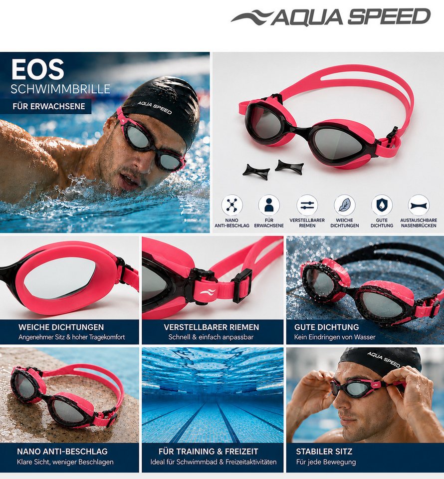 Aqua Speed Schwimmbrille AQUA SPEED EOS Verspiegelt Antibeschlag- / UV-Schutz