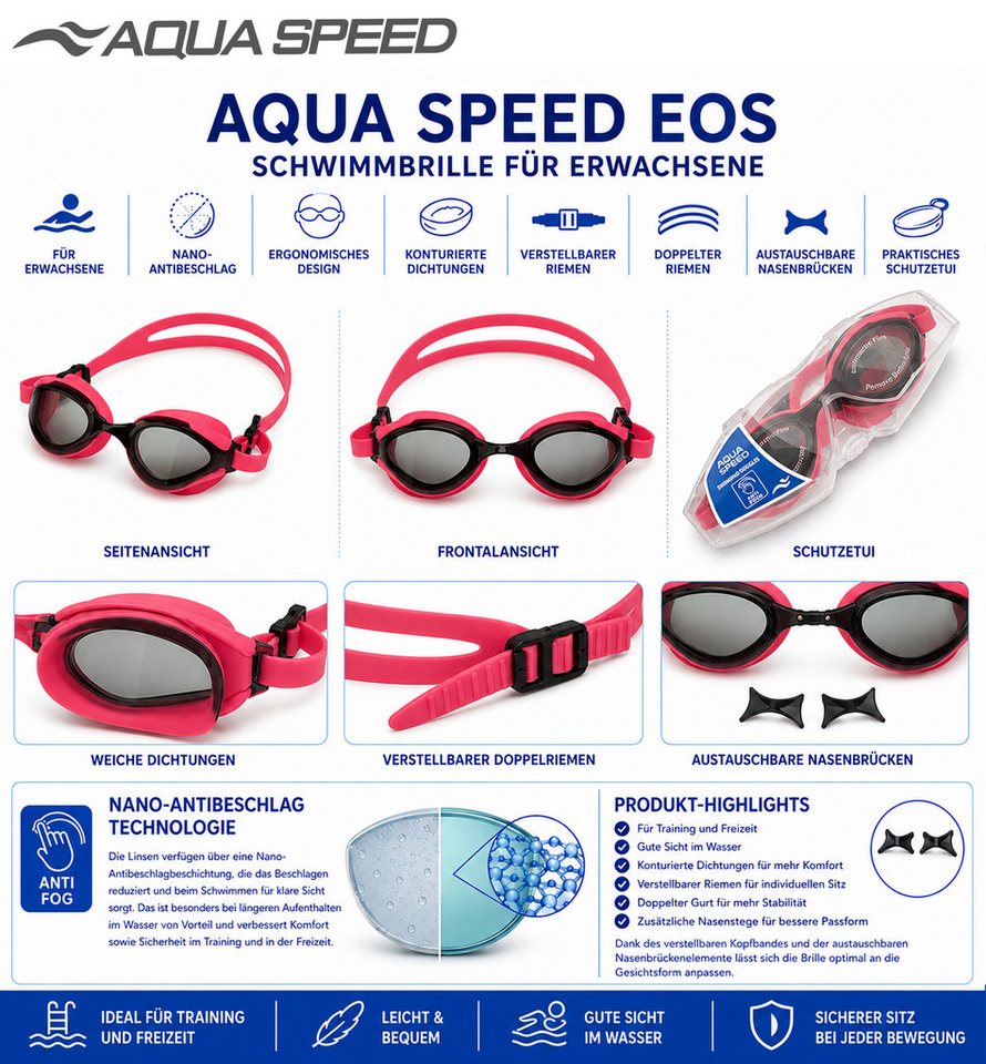 Aqua Speed Schwimmbrille AQUA SPEED EOS Verspiegelt Antibeschlag- / UV-Schutz Bild 3