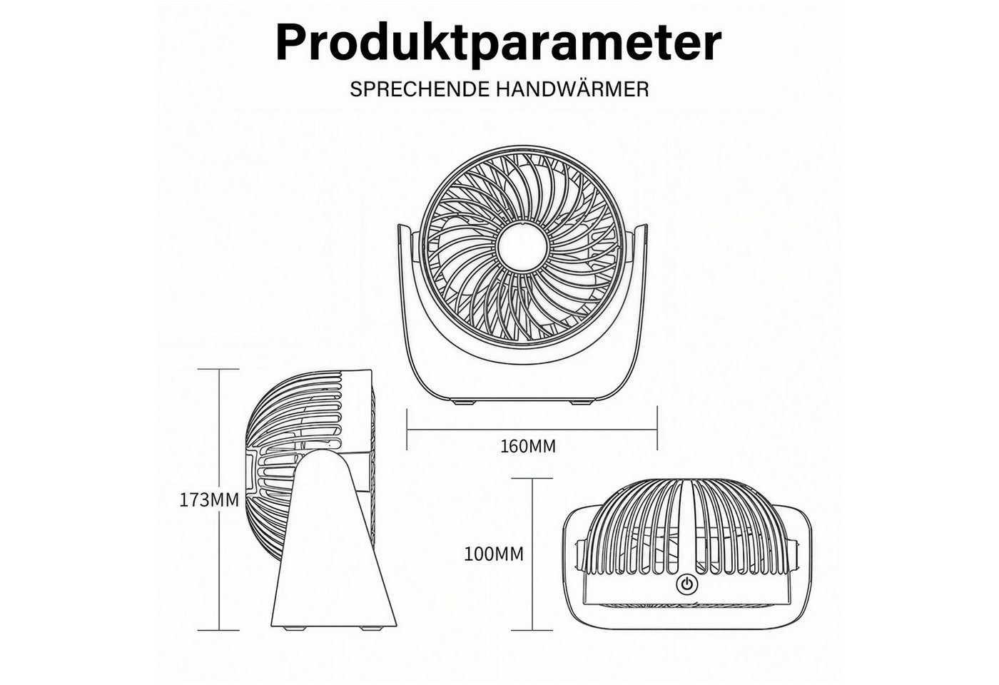 MOPUEA Tischturmventilator Tischventilator Akku Leise Mini Ventilator Weiss 3 Stufen USB, Tischventilator 3 Windstufen Standventilator Luftzirkulation Bild 2