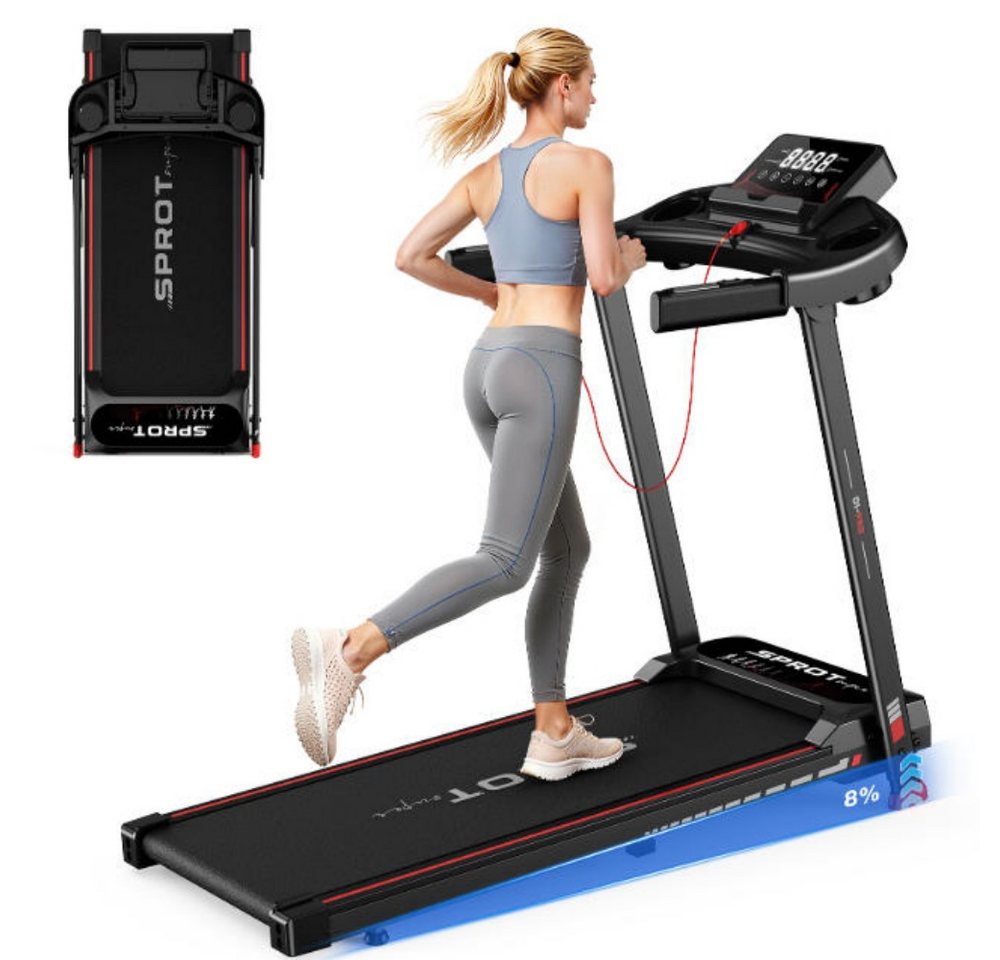 Hamlody Laufband 3-in-1 Laufband mit 3.0PS Motor, 150kg Belastung, leise (Großer LED-Touchscreen, 12 voreingestellte Trainingsmodi, 3 Trainingsmethoden), 385 mm antistatisches Laufband Bild 2