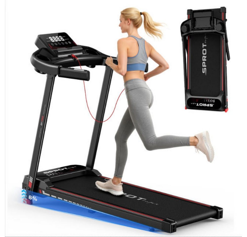 Hamlody Laufband 3-in-1 Laufband mit 3.0PS Motor, 150kg Belastung, leise (Großer LED-Touchscreen, 12 voreingestellte Trainingsmodi, 3 Trainingsmethoden), 385 mm antistatisches Laufband Bild 3