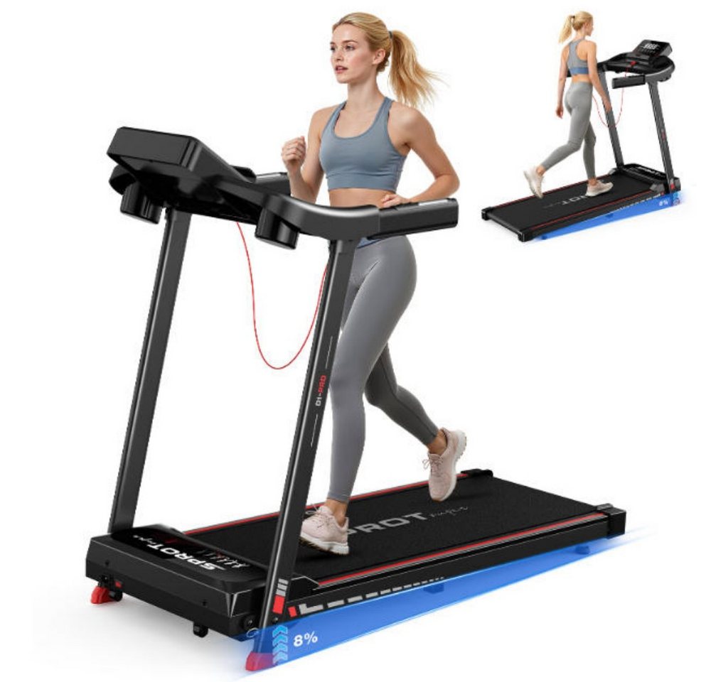 Hamlody Laufband 3-in-1 Laufband mit 3.0PS Motor, 150kg Belastung, leise (Großer LED-Touchscreen, 12 voreingestellte Trainingsmodi, 3 Trainingsmethoden), 385 mm antistatisches Laufband Bild 5