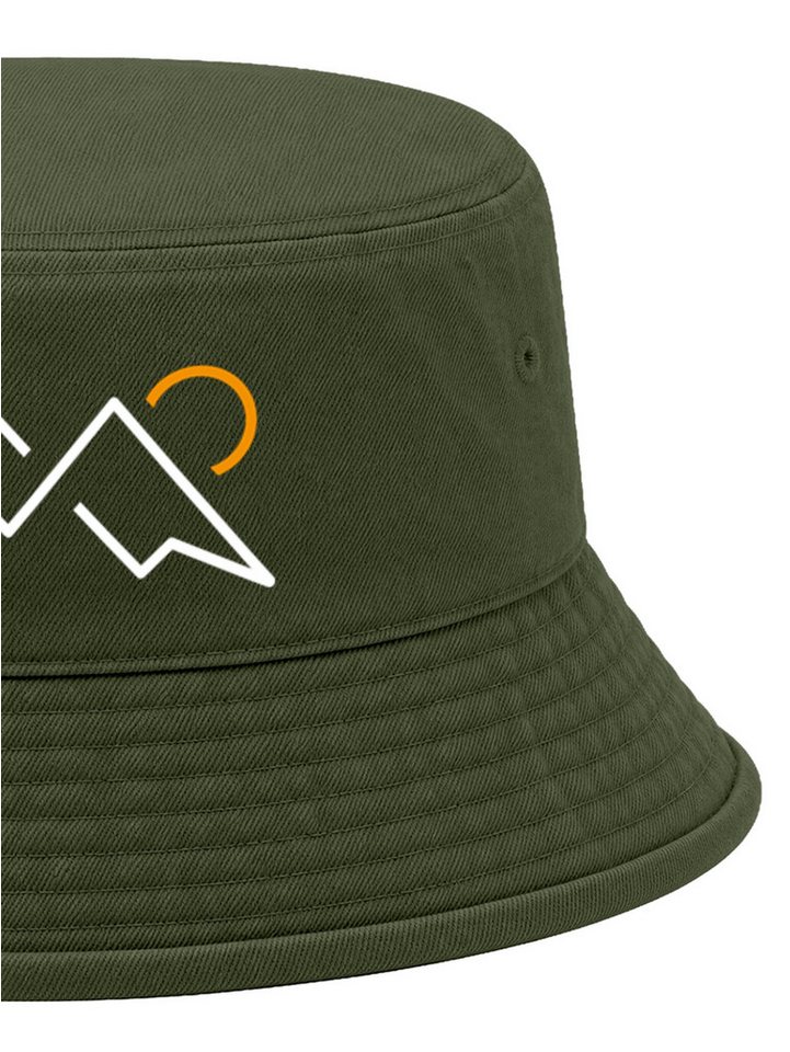 Neverless Fischerhut Anglerhut mit Print Mountain Lineart Bucket Hat Baumwolle Neverless® Bild 2