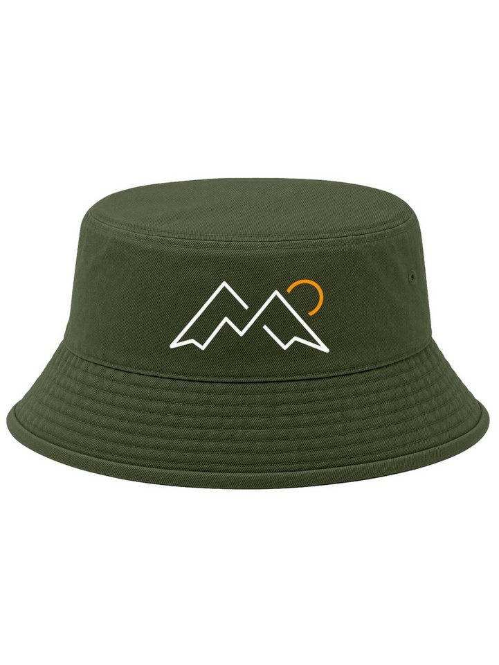 Neverless Fischerhut Anglerhut mit Print Mountain Lineart Bucket Hat Baumwolle Neverless® Bild 4