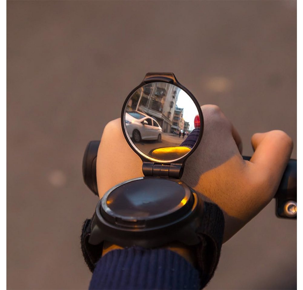 FOUORTUNATE-BEE Fahrradreflektor Fahrrad Rückspiegel Armband Weitwinkel 360° Drehbar Spiegel, Bike Spiegel Handgelenk Radfahren Outdoor Roller Motorrad Zubehör Bild 4