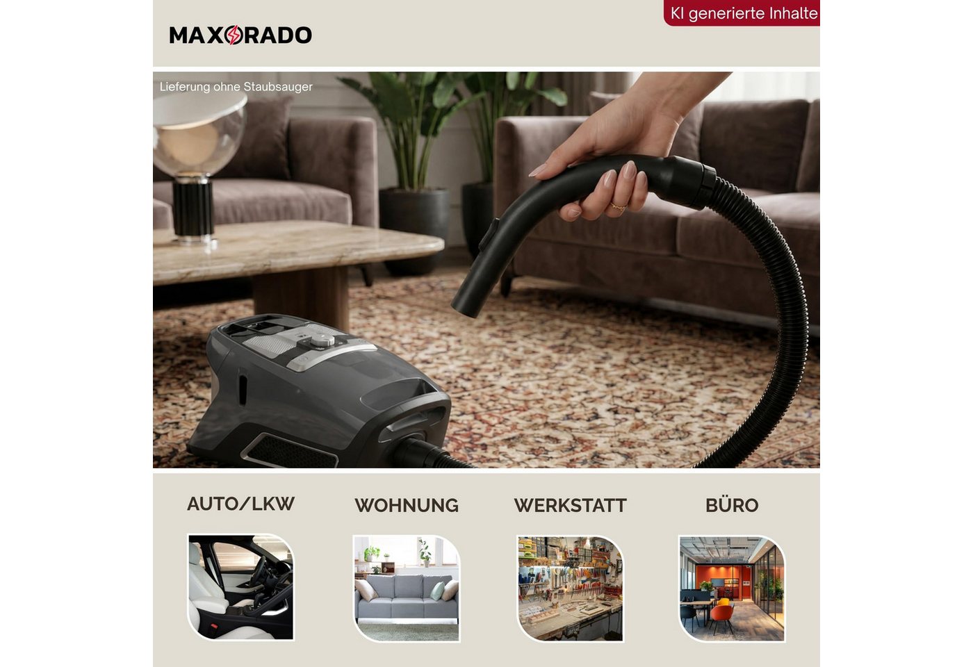 Maxorado Staubsaugerschlauch Staubsaugerschlauch + Griff passend für Miele CX1 Blizzard Staubsauger, Zubehör Ersatz für Original Aufsatz Bild 4