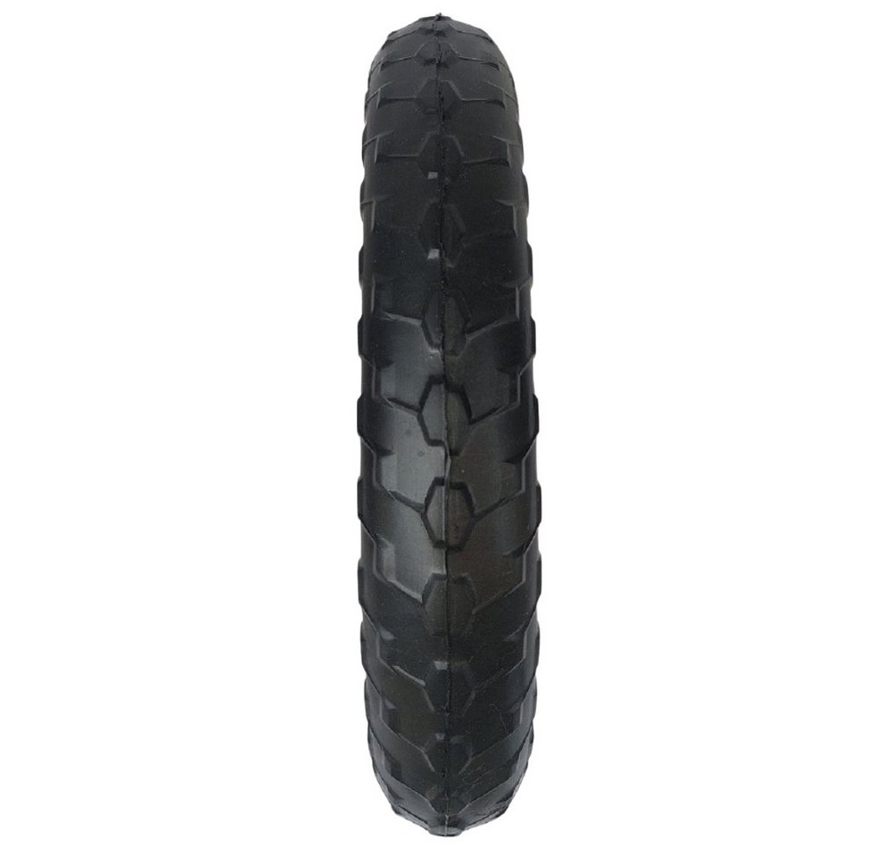 FunSport-Factory Ersatzrad Komplettrad mit Vollgummireifen 12 Zoll für Laufrad schwarz, Pannensicher, wartungsfrei, abriebfest, Kunststofffelge, Vollgummi