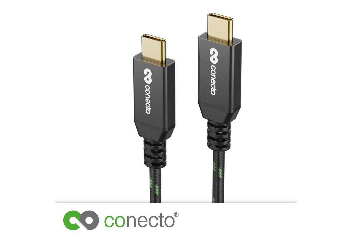 conecto conecto USB-C auf USB-C Lade-Kabel USB 2.0 Schnellladefunktion vergold USB-Kabel, (100 cm) Bild 2