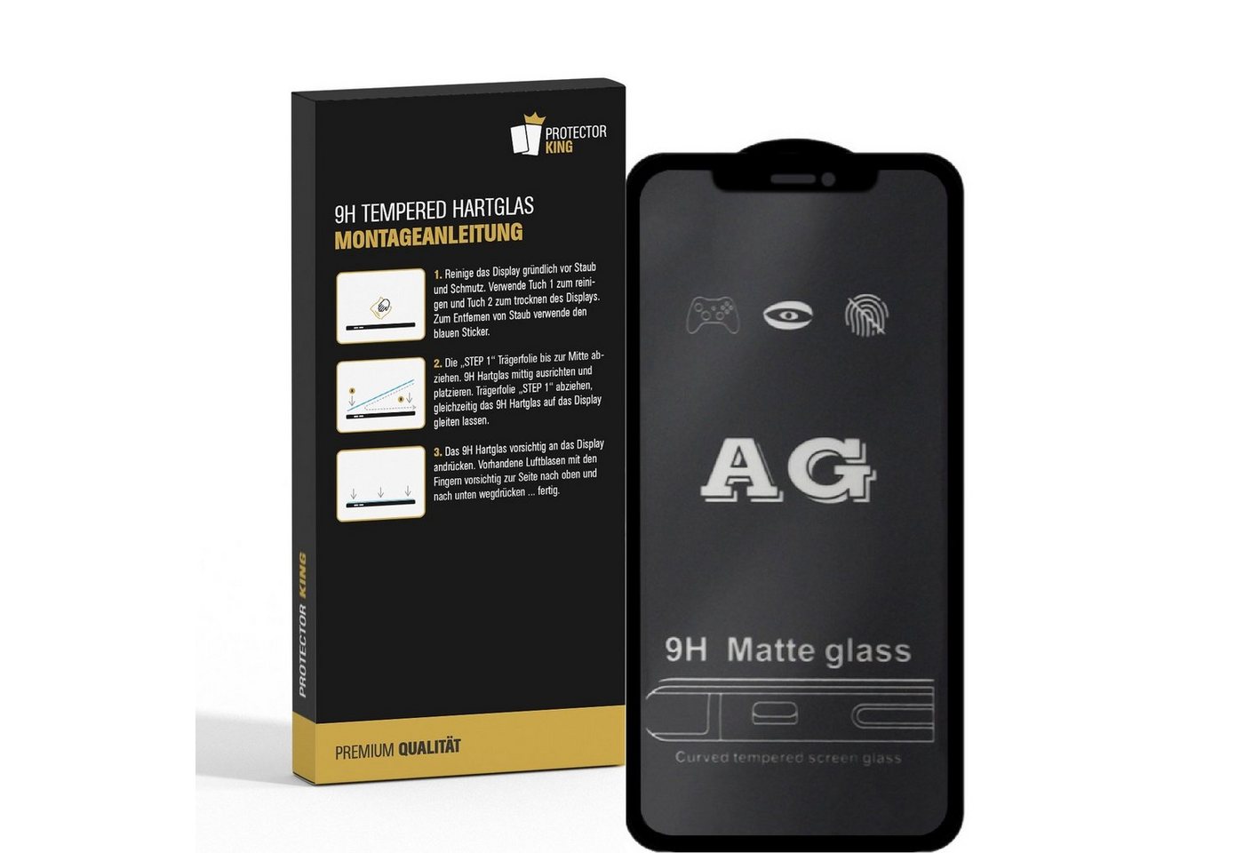Protectorking Schutzfolie 1x 9H Panzerglas für iPhone 13 Mini ANTI-REFLEX MATT Entspiegelt Panze, (1-Stück), ENTSPIEGELT Bild 2