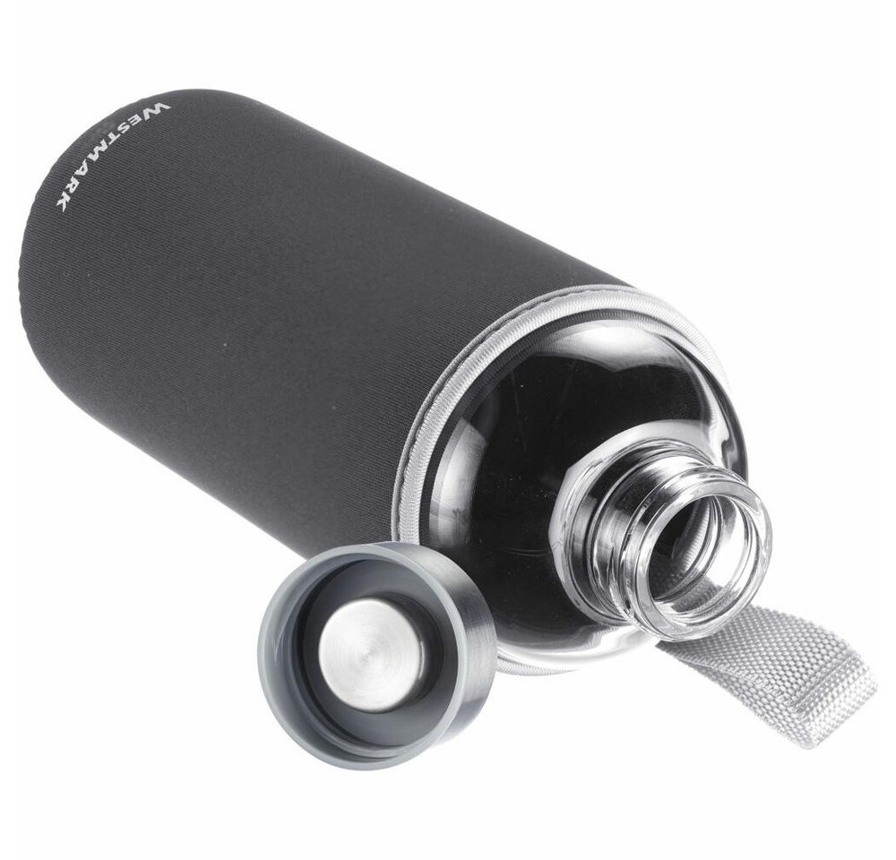 WESTMARK Trinkflasche Set, 2tlg., aus Glas mit Aufdruck, inkl. je 1 Schutzhülle, 1000 ml Bild 5