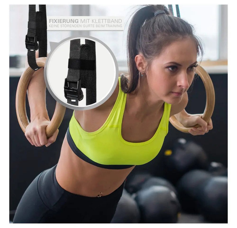 Sport-Knight® Turnring Gymnastikringe, Birkenholz Turnrringe, max. Belastbarkeit von 250 Kilo