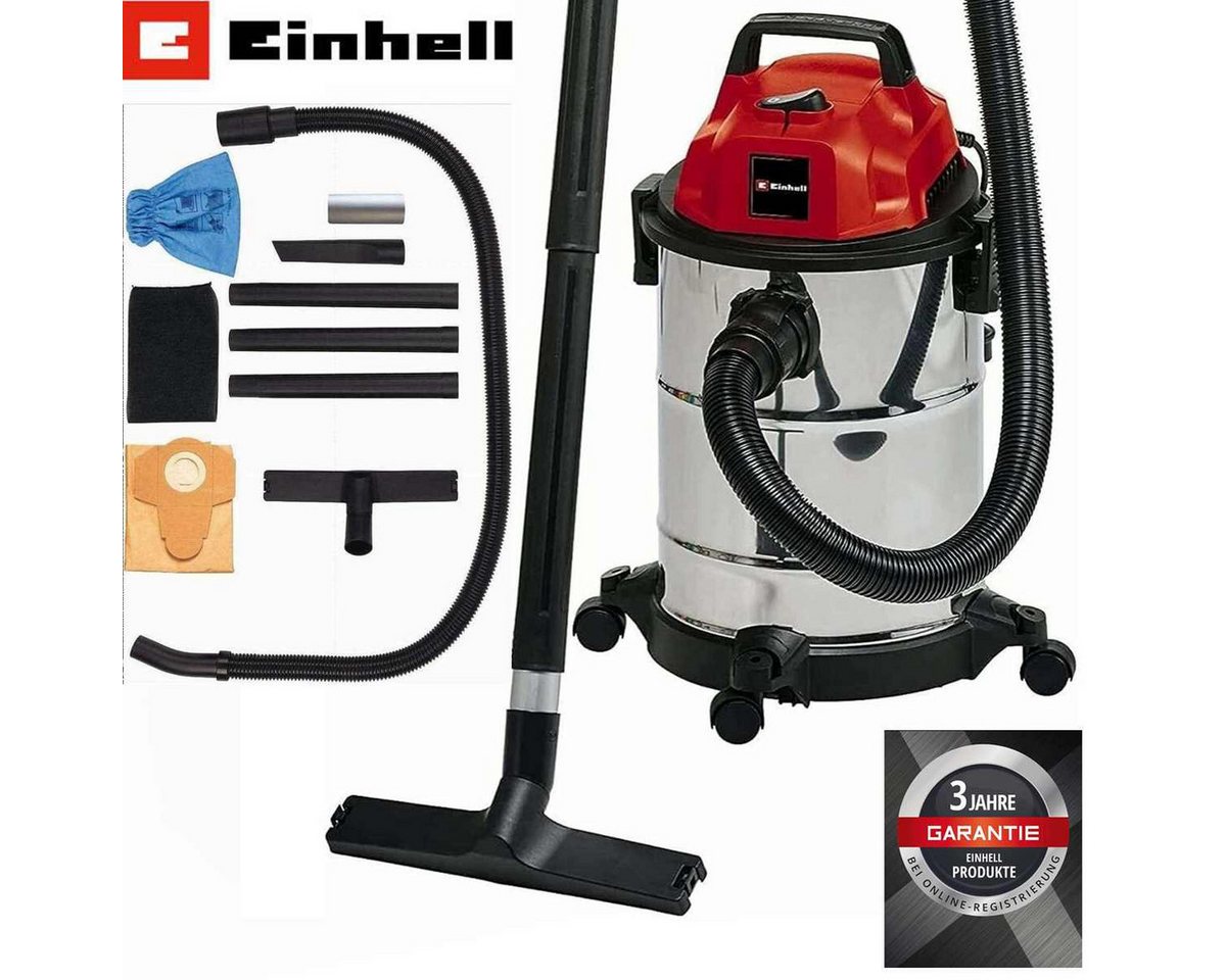 Einhell Nass-Trocken-Sauger Nass-Trockensauger TC-VC 1820 S (1250 Watt, Edelstahlbehälter 20l